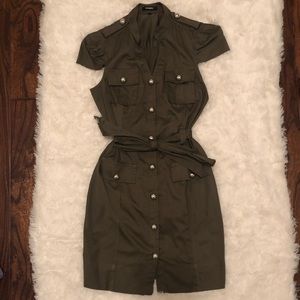 PRICE DROP Express Green Button Down Dress Size 4